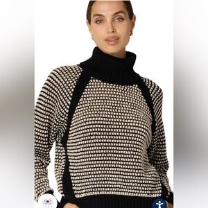 Cleobella Madison Black and Ivory Women's Sweater